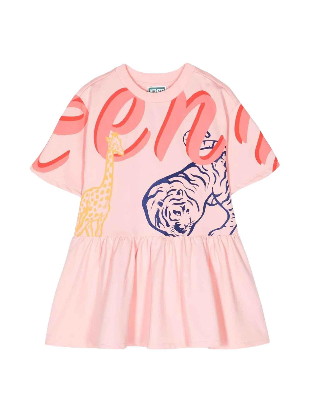 Abito rosa bambina K12293 46G KENZO KIDS 