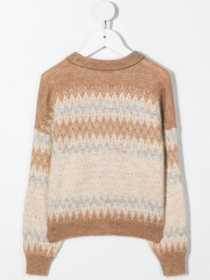 Cardigan beige bambina
