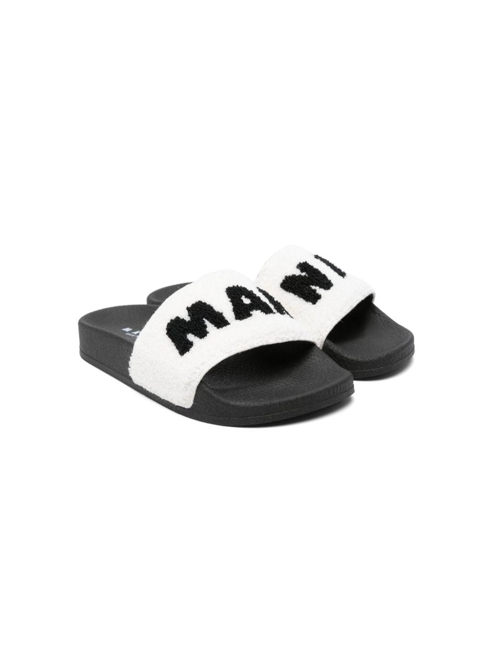 Sandali slides bianco/neri bambina 76739 VAR04 MARNI KIDS 