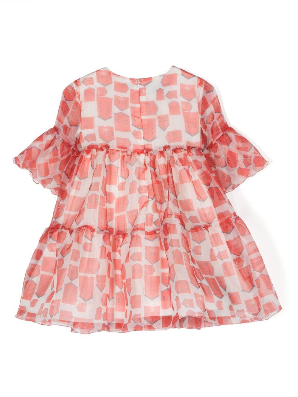 Abito rosso/ bianco bambina
