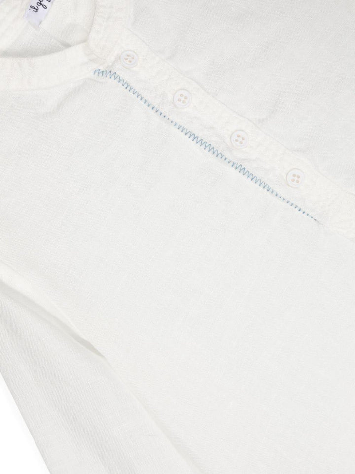 camicia bianca neonato P24CL017L6006 1040 IL GUFO 