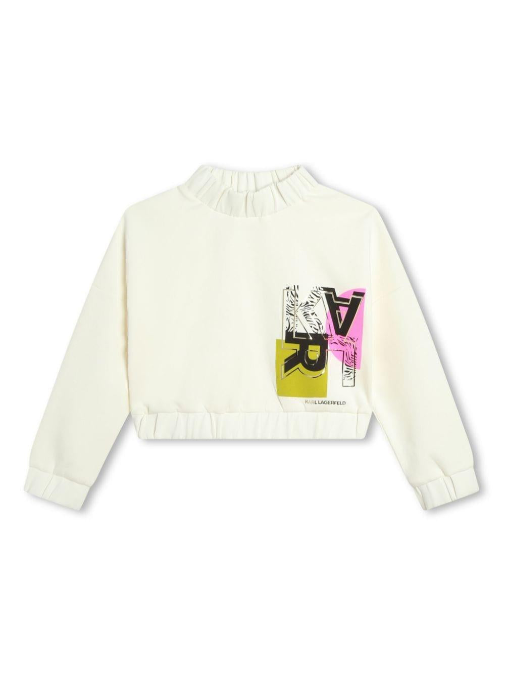 felpa bianca bambina Z30091 195 Karl lagerfeld kids 