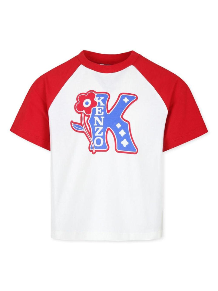 t-shirt bianco/rossa bambino