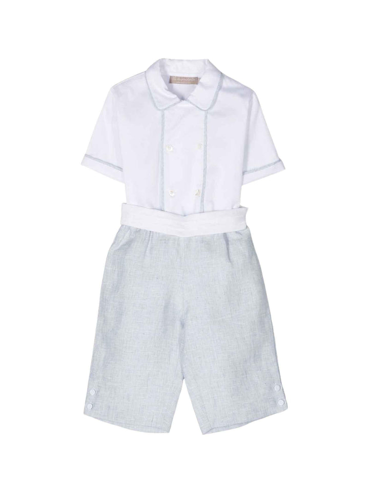 Completo bianco/blu bambino