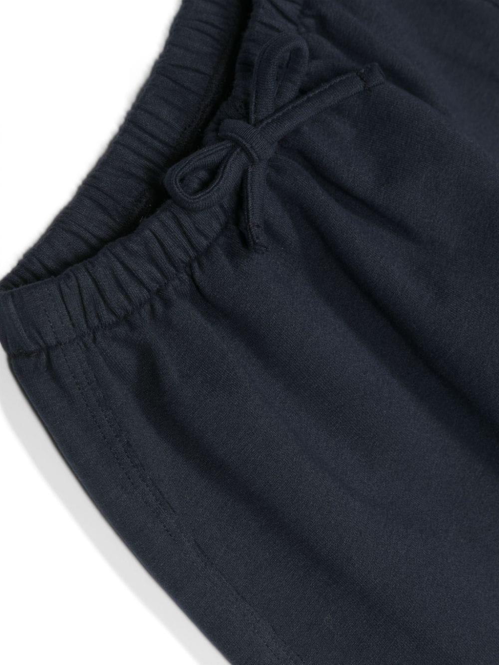 Pantaloni blu navy neonato con logo