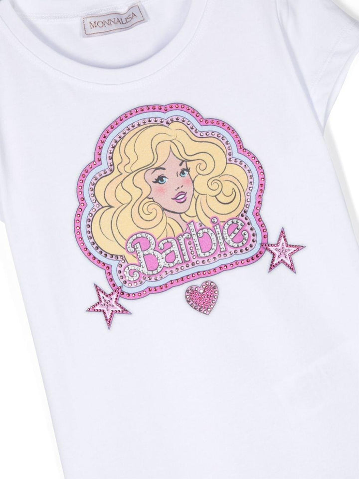 T-shirt bambina bianca 19C6353011 0099 Monnalisa kids 