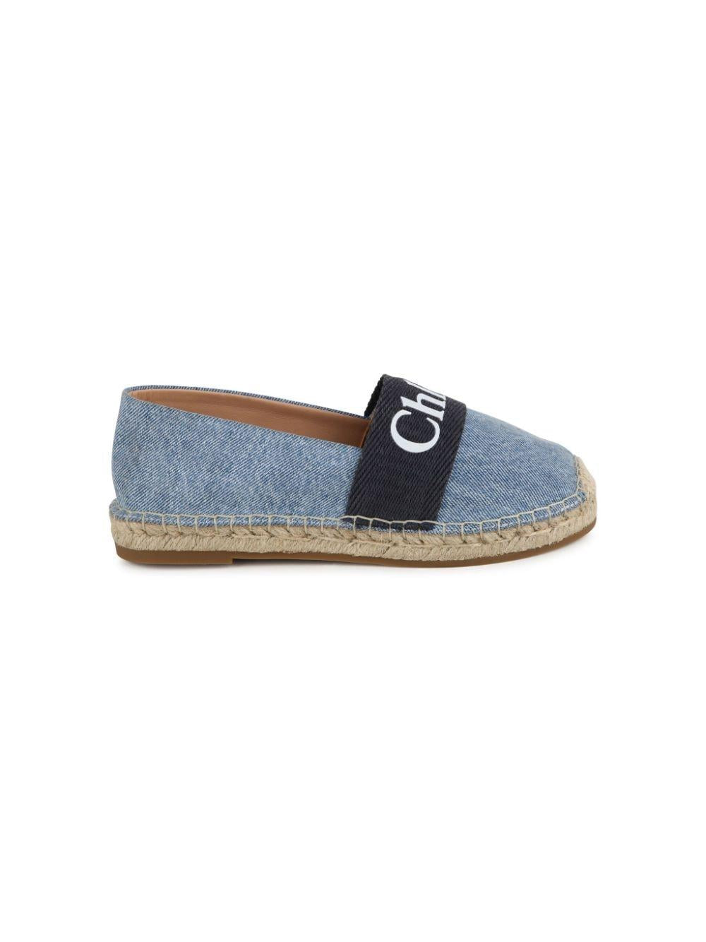Espadrilles bambina blu/denim C20137 Z10 CHLOÉ KIDS 