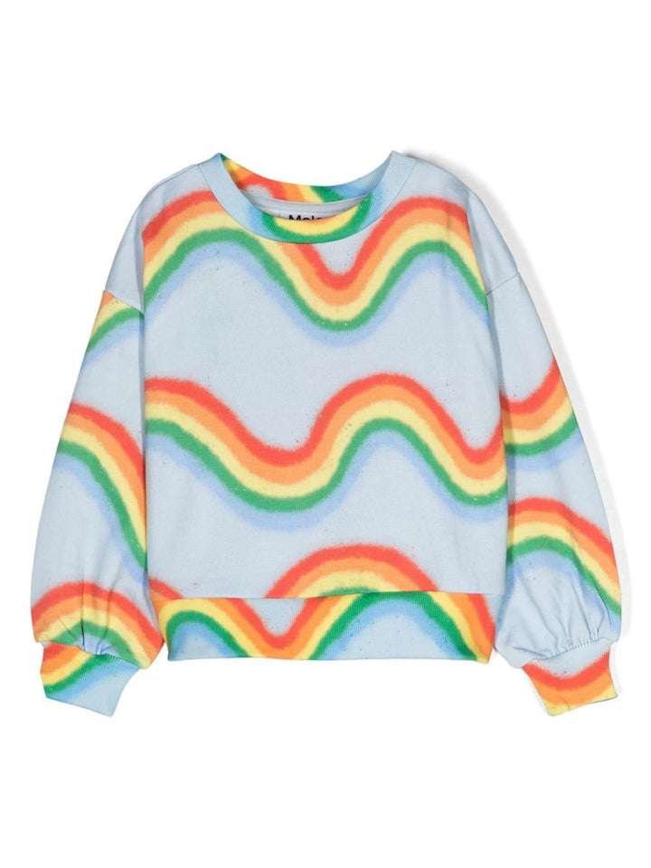 Felpa bambino azzurro/multicolore