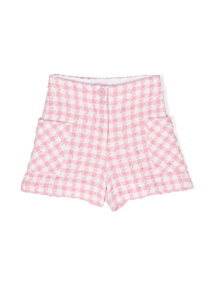 Shorts bianco/rosa bambina