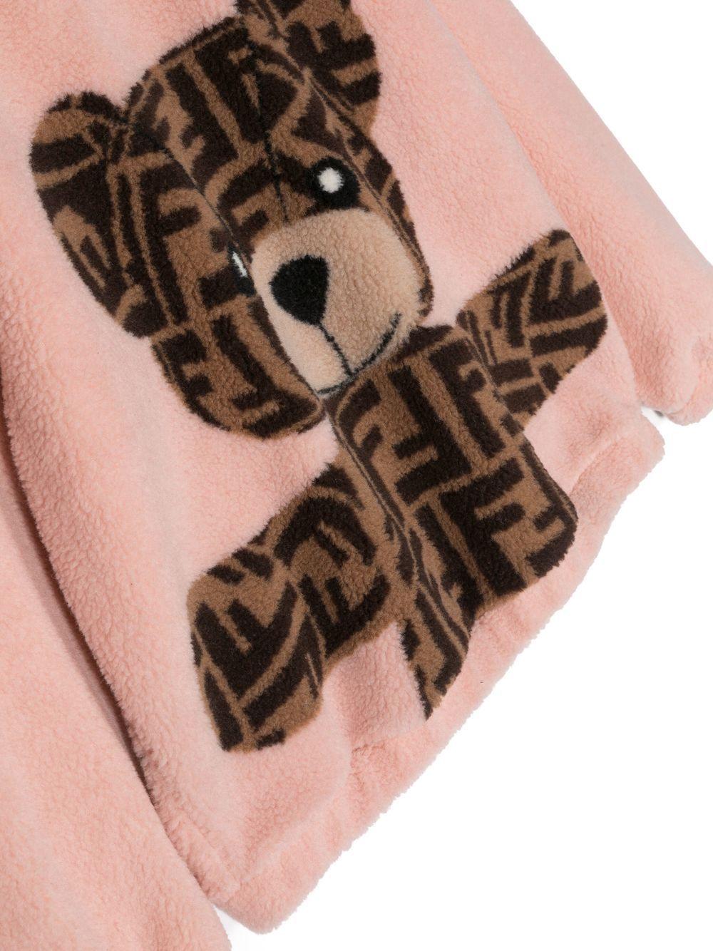 Felpa rosa con stampa toy logata