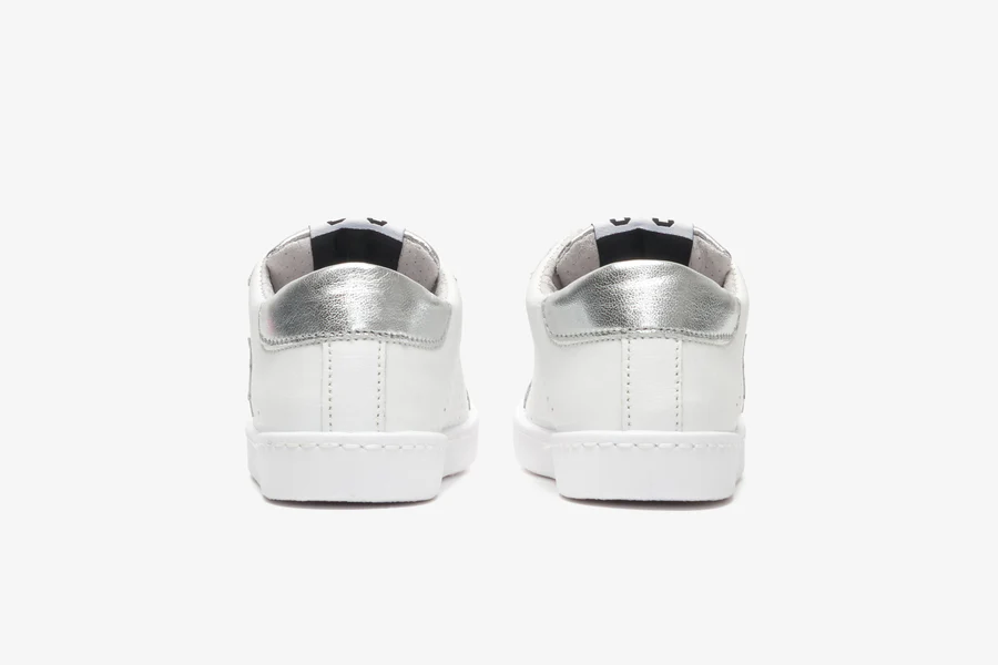 sneakers bianco/argento bambina