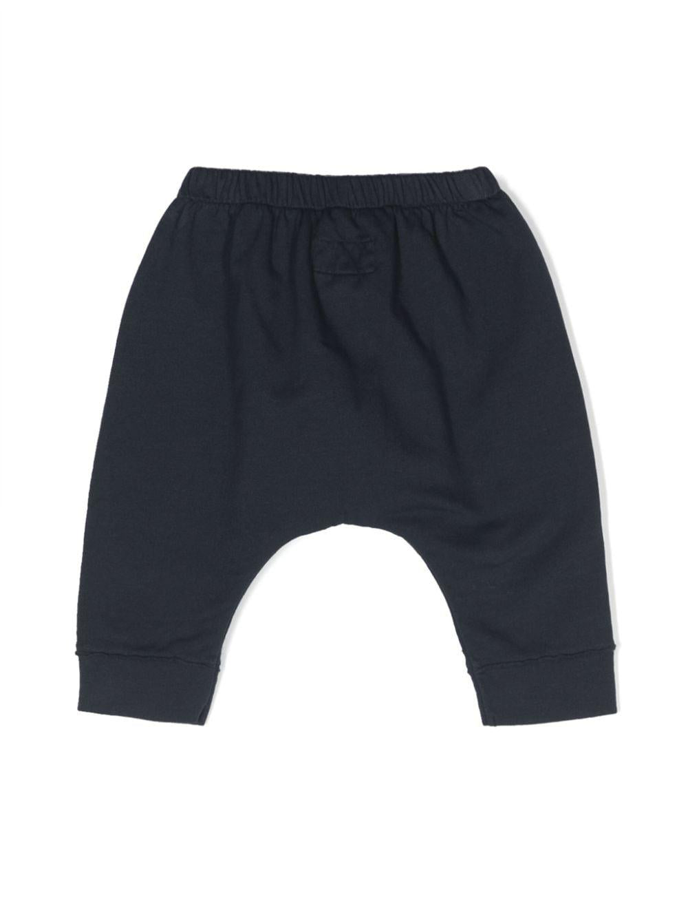 Pantaloni blu navy neonato con logo
