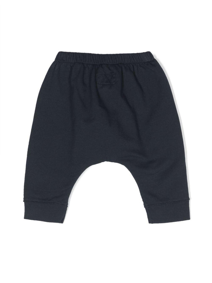 Pantaloni blu navy neonato con logo