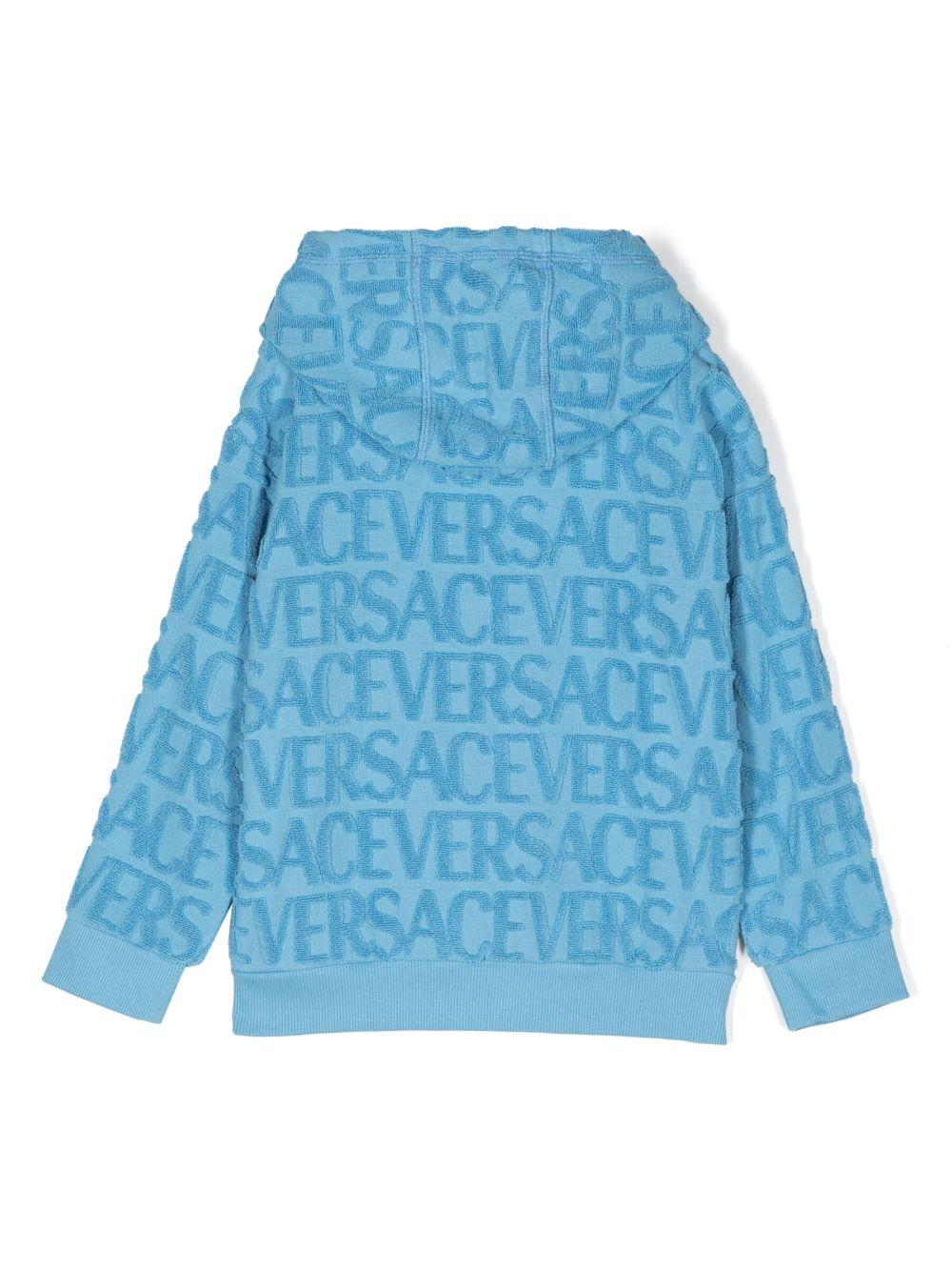 Felpa blu bambino 10016771A08124 1VA90 VERSACE 