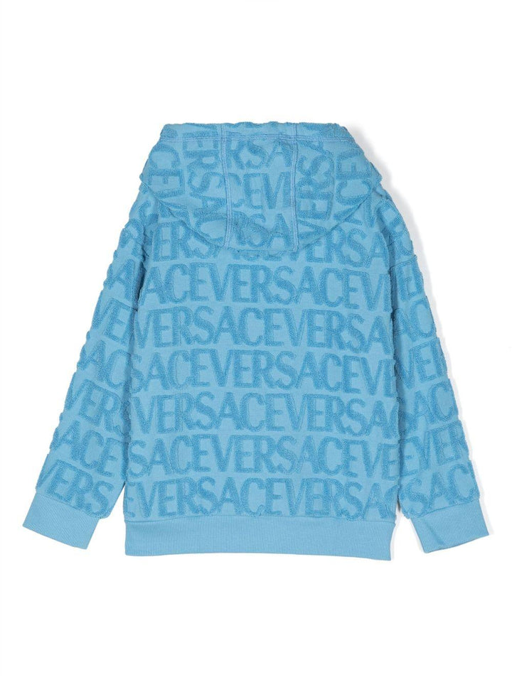 Felpa blu bambino 10016771A08124 1VA90 VERSACE 
