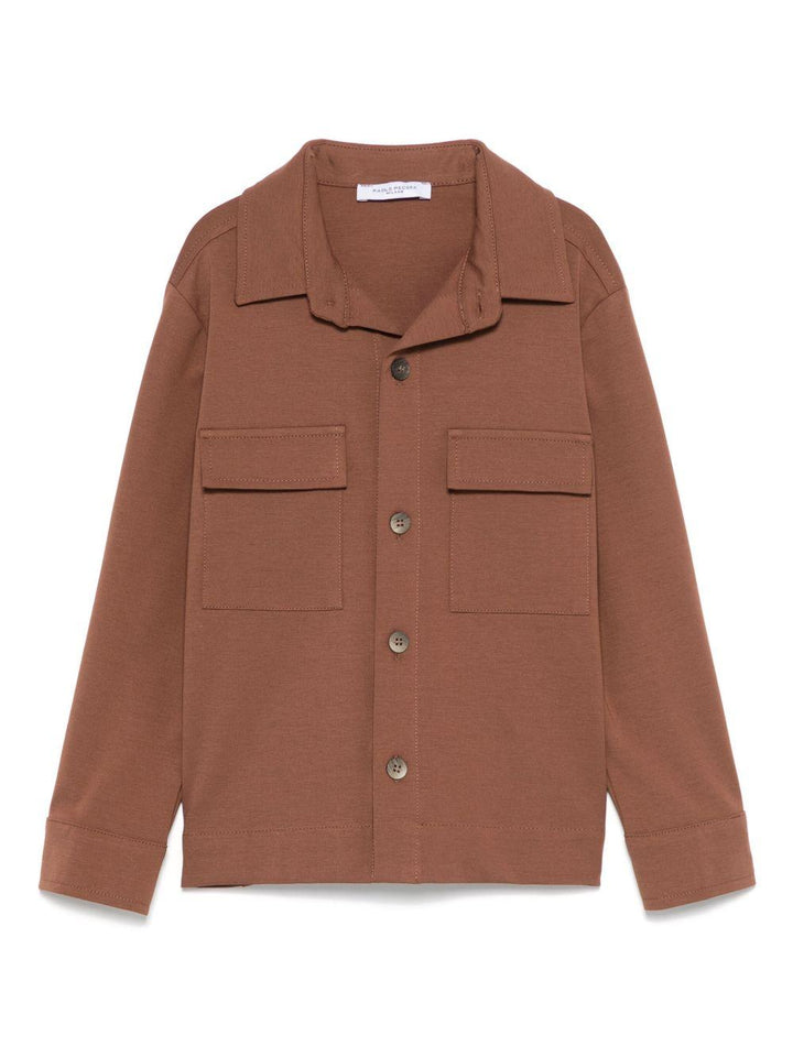 camicia marrone bambino PP3930 TABAC Paolo Pecora kids 