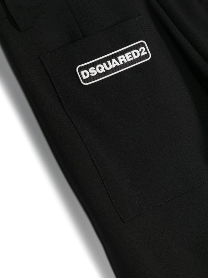 Pantalone nero bambino DQ1921D000T DQ900 DSQUARED2 KIDS 