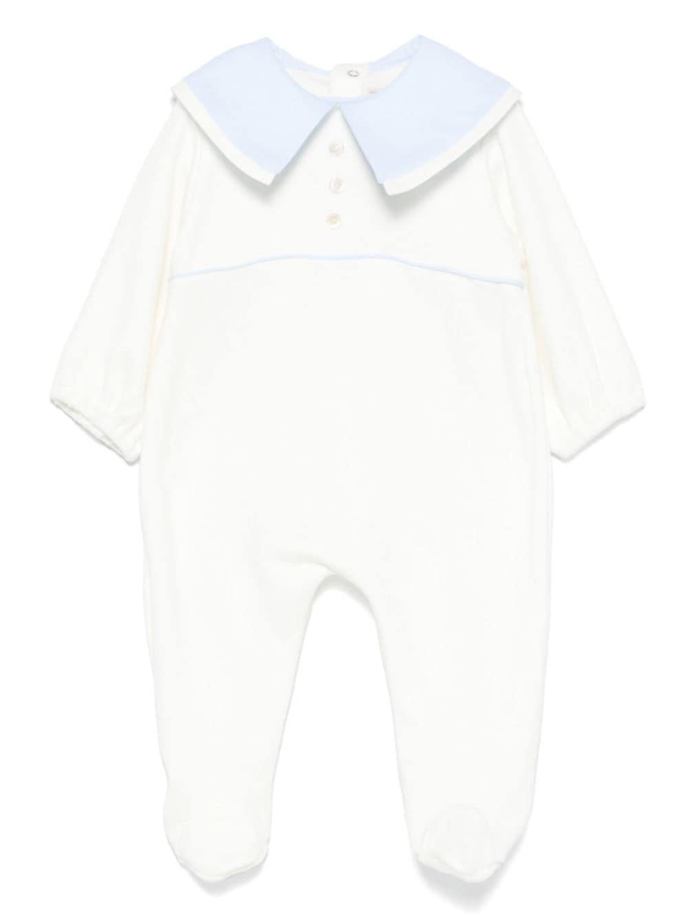 Tutina bianco/azzurro neonato
