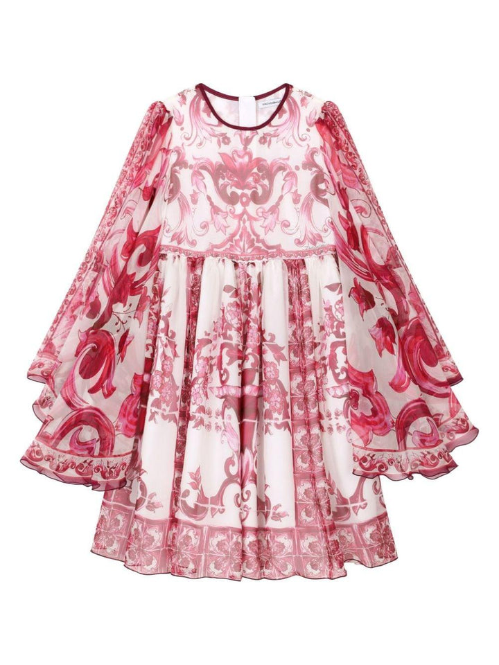 Abito bianco/rosso bambina