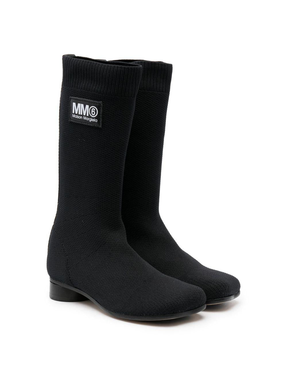 Stivali neri bambina 75010 VAR01 MM6 KIDS 