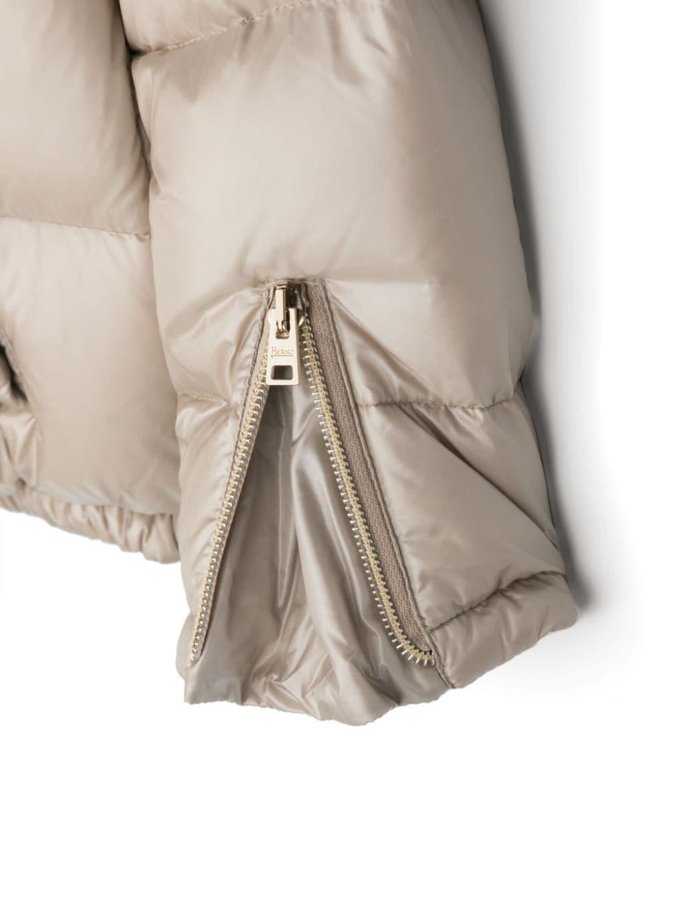Piumino beige bambina