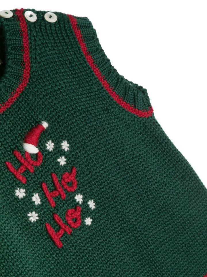 Cardigan verde/rosso unisex