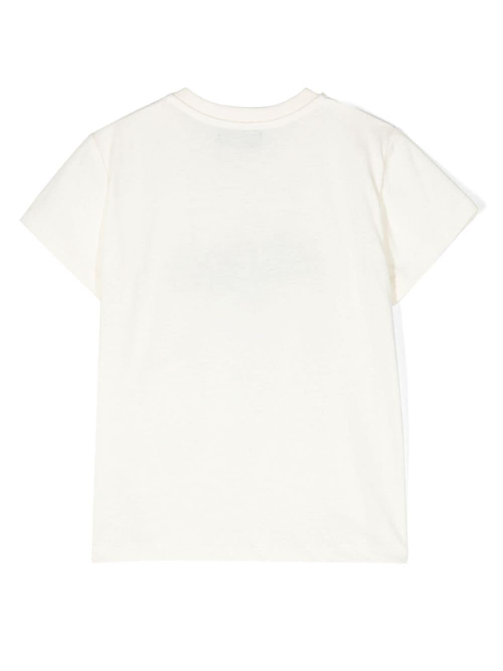 T-shirt panna neonato MXM032LAA02 20059 MOSCHINO KIDS 
