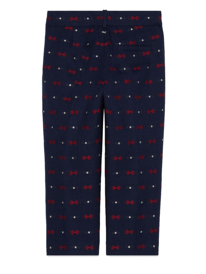 Pantaloni bambino blu/rosso