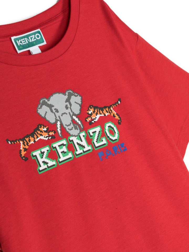 T-shirt rossa bambino K25857 978 KENZO KIDS 
