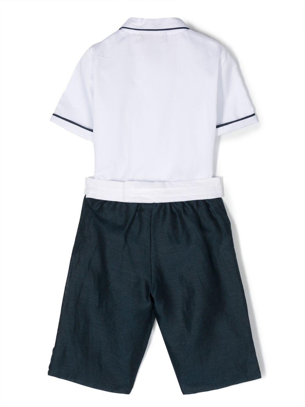 Completo bianco/blu bambino