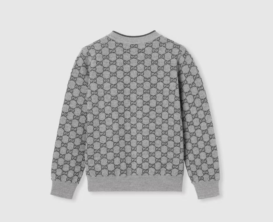 maglia grigia bambino 834349XKEZO 1018 GUCCI KIDS 