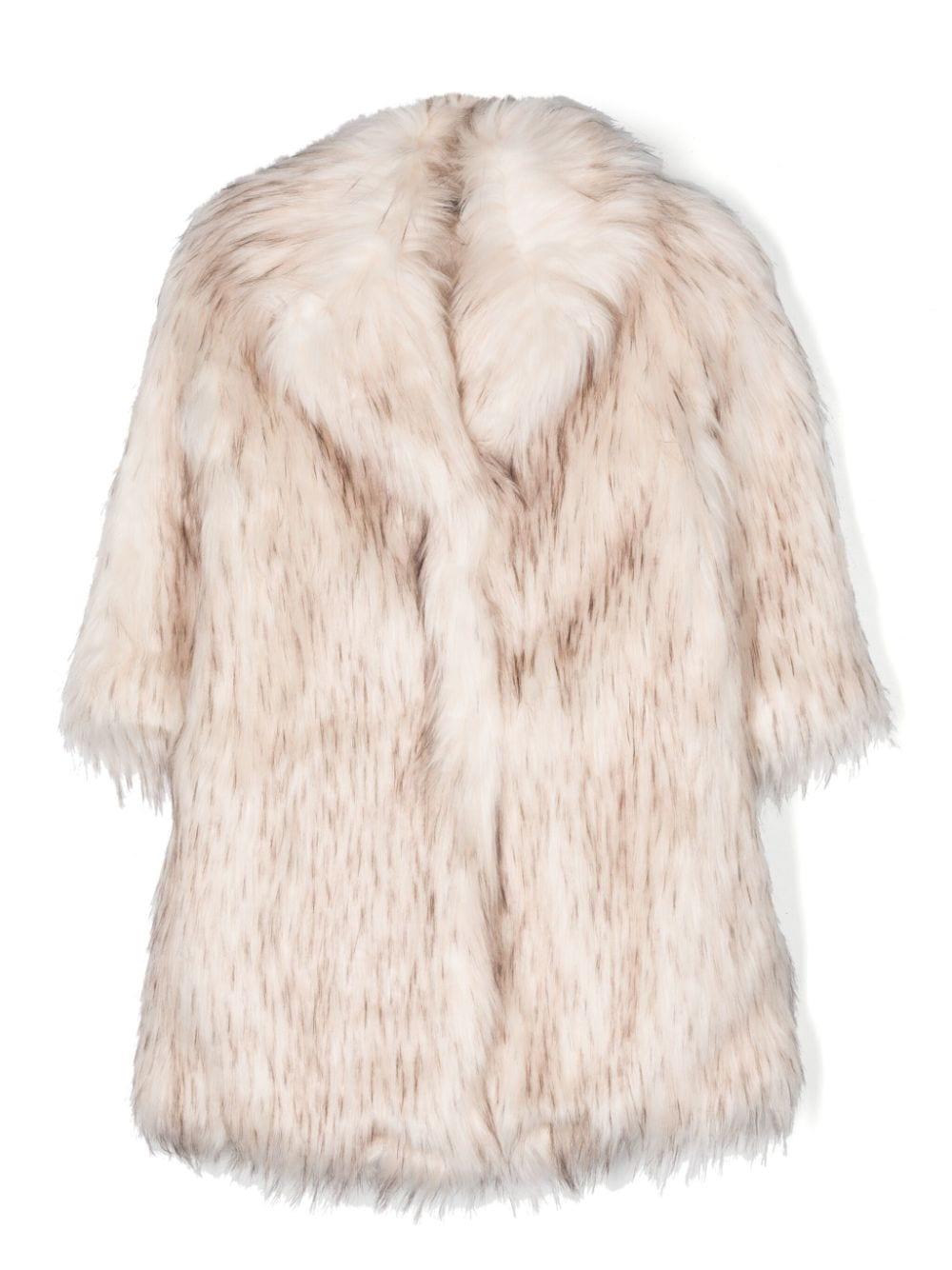 Pelliccia color crema bambina 49B1082025 0001 Monnalisa kids 