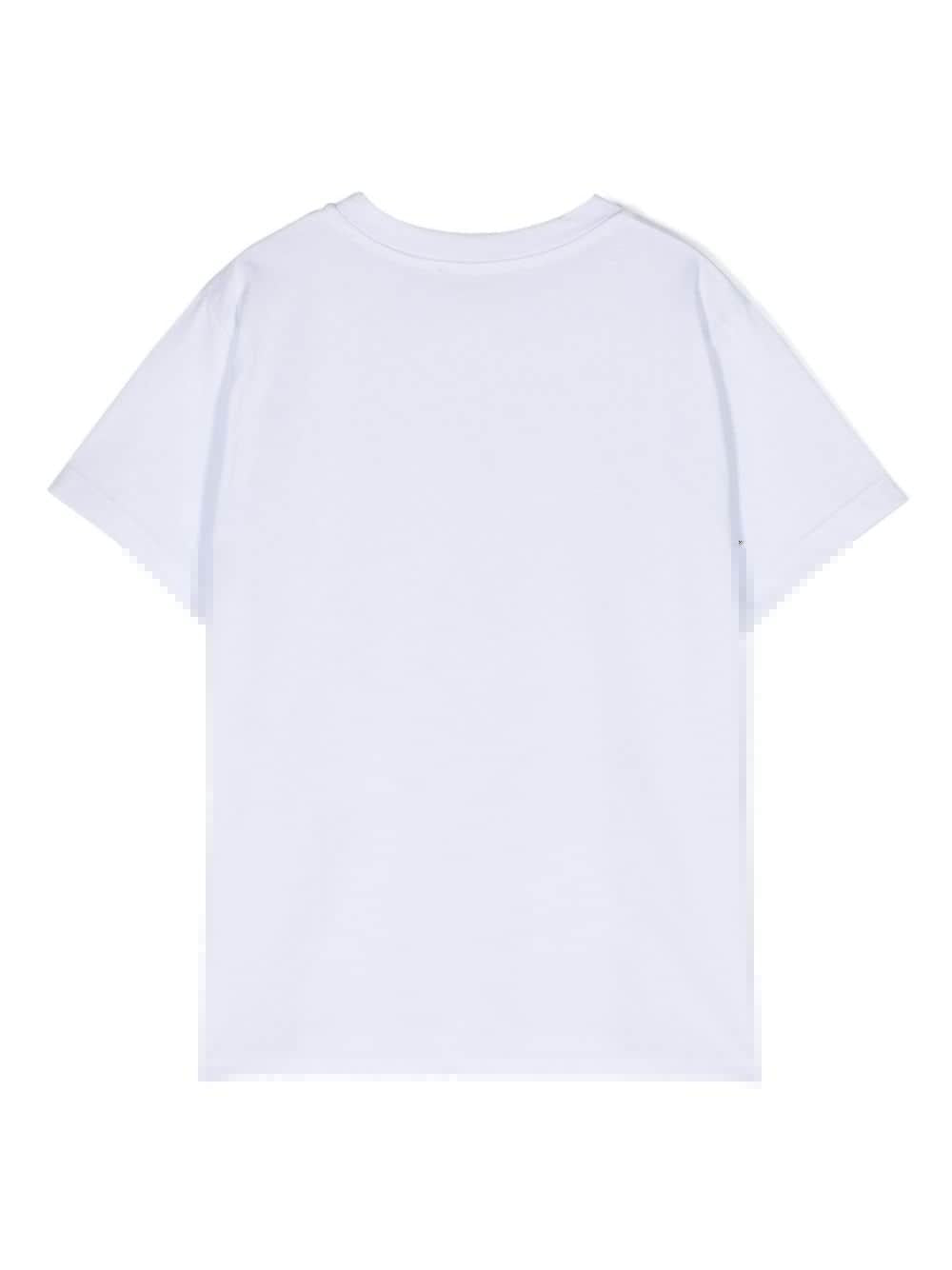 T-shirt bianca bambino con stampa