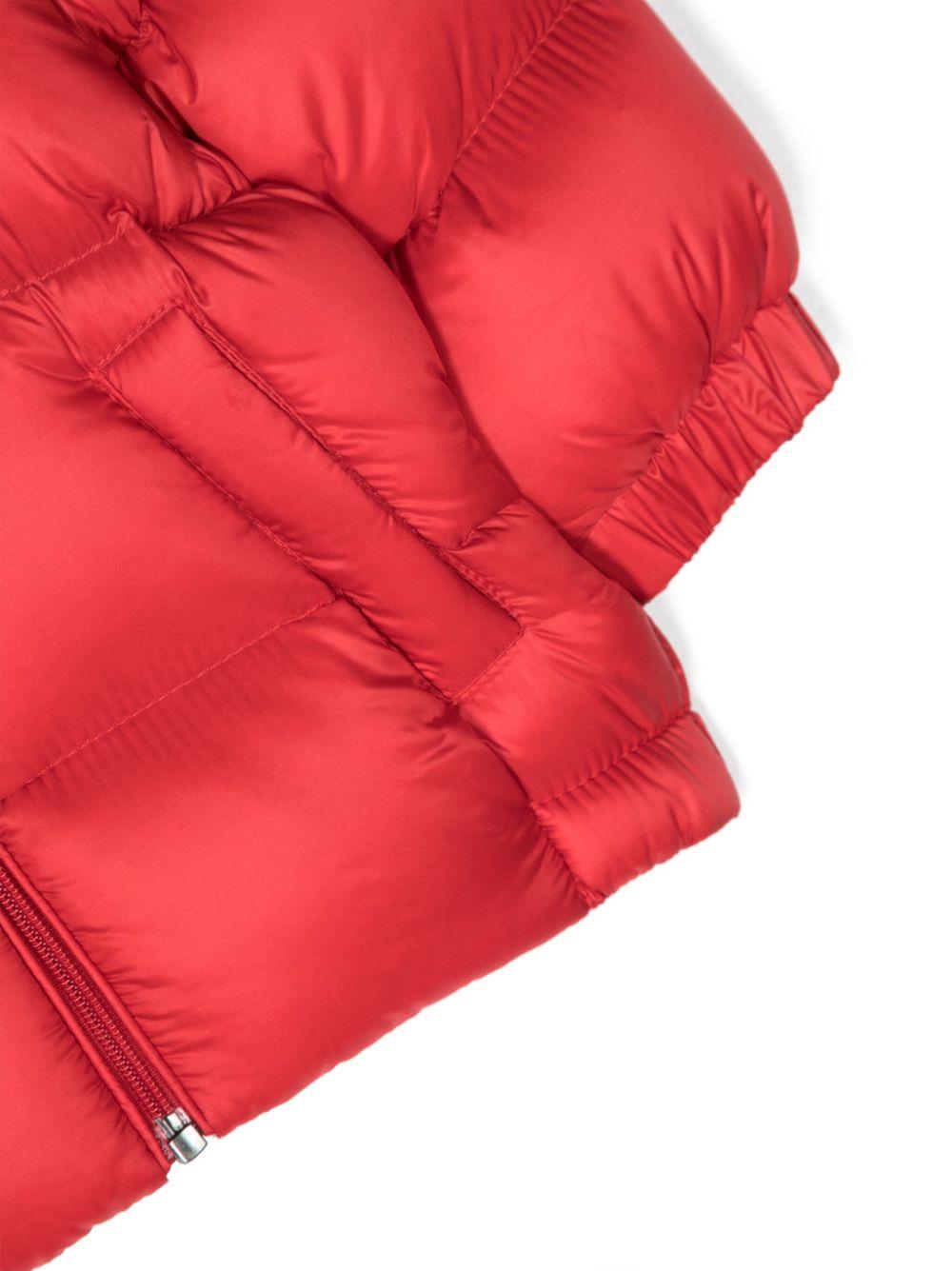 Piumino rosso neonato con applicazione 1A0004153048 45E Moncler Kids 