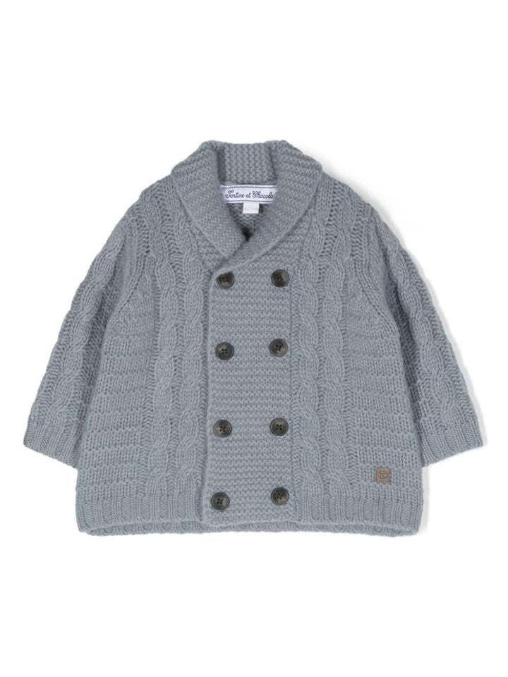 Cardigan blu neonato TX18091 40 TARTINE & CHOCOLAT 