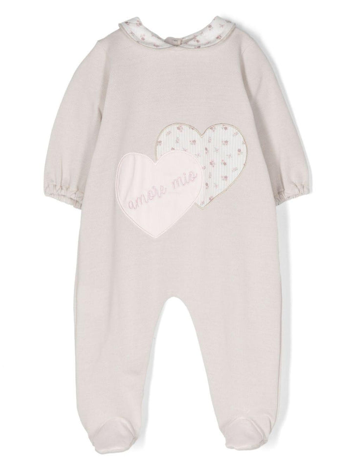 Pigiama beige/rosa neonata