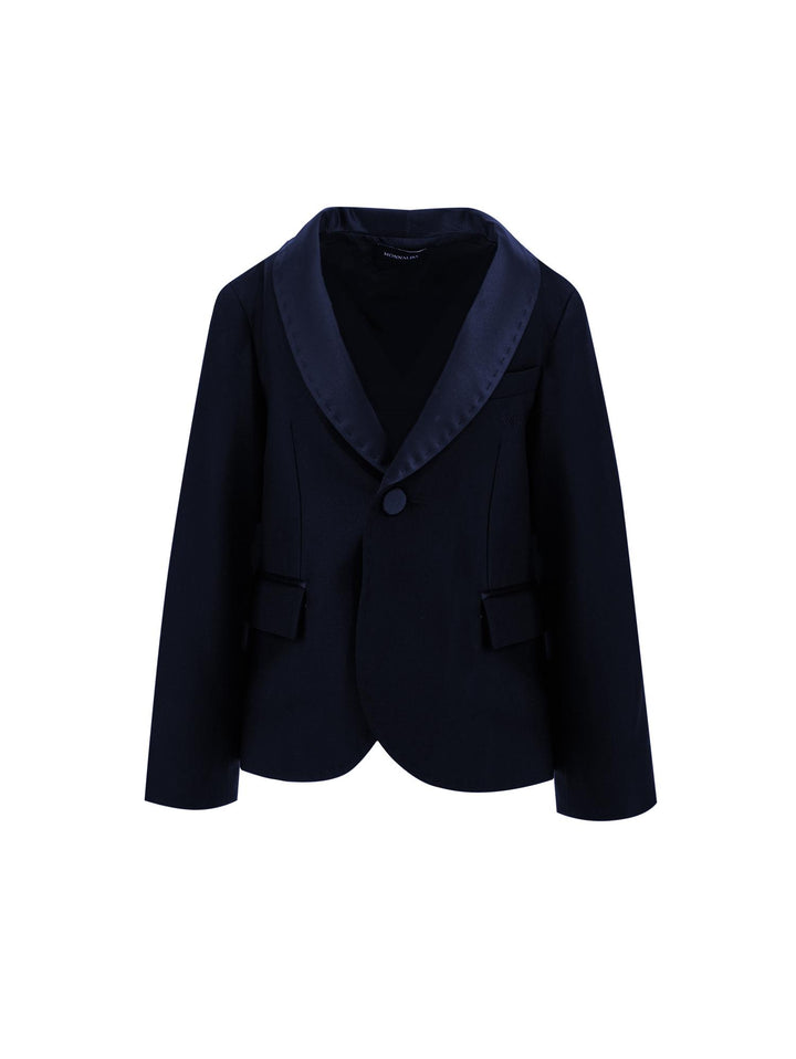 Blazer monopetto classico blu bambina 25B1052354 056S Monnalisa kids 