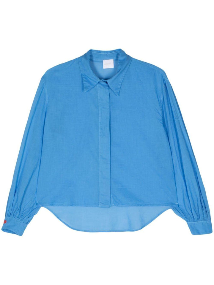 camicia celeste donna