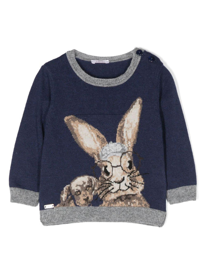 Maglione blu neonato