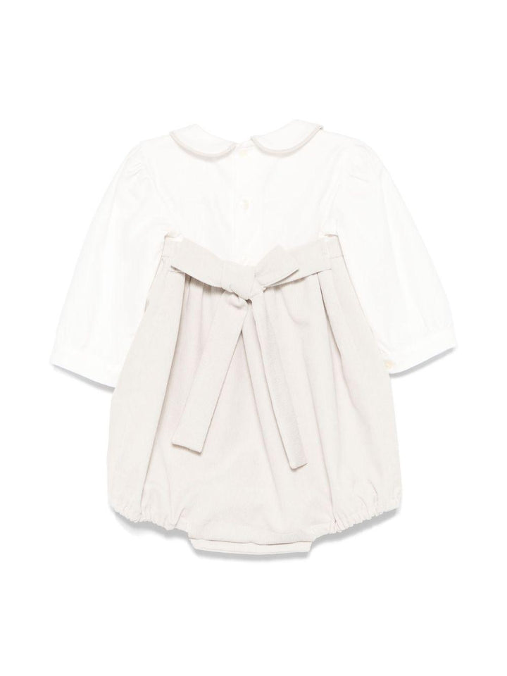 Pagliaccetto bianco/beige neonato unisex