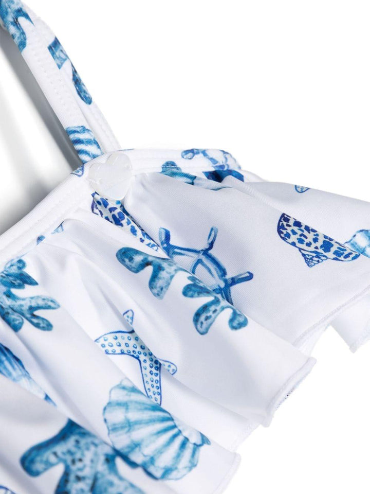 Bikini bambina blu/bianco