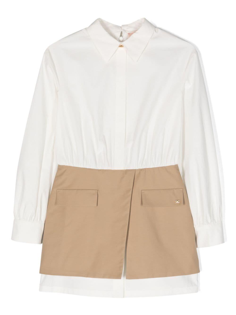 Abito bianco/beige bambina