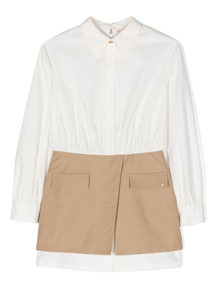 Abito bianco/beige bambina