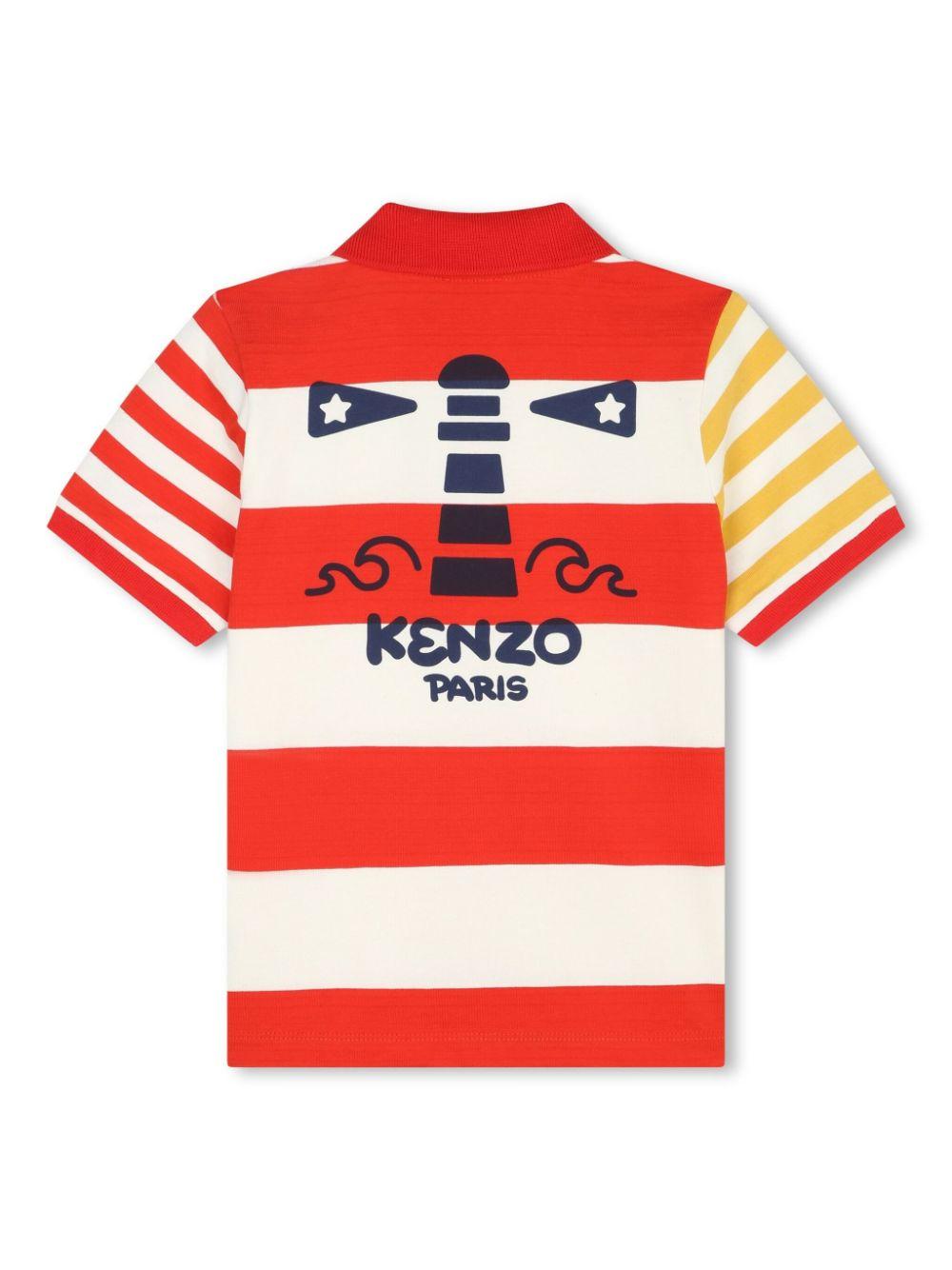 polo bianco/rosso bambino K60303 99A KENZO KIDS 