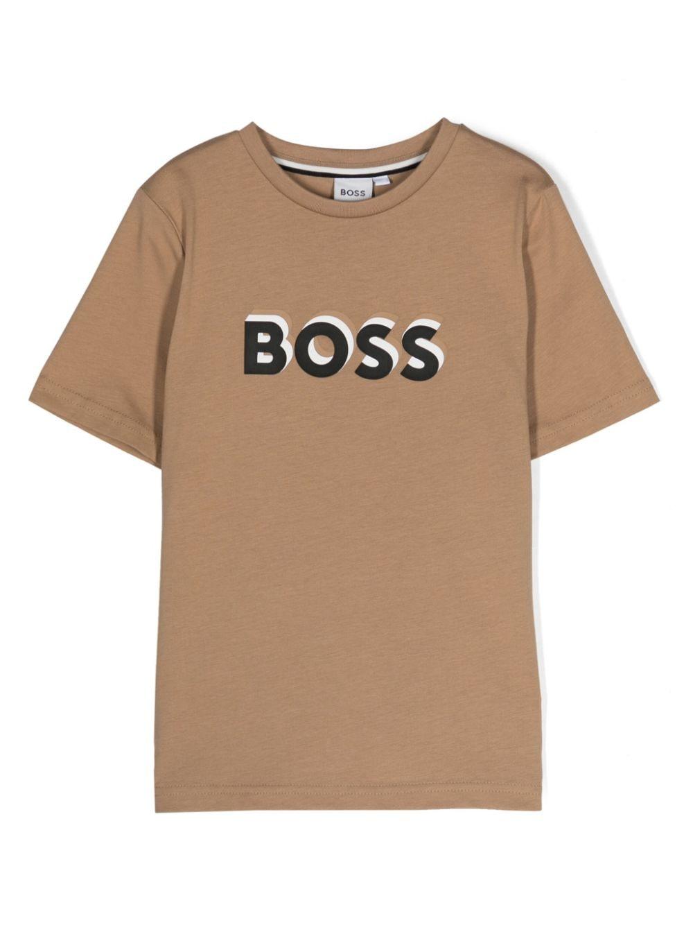T-shirt bambino marrone orzo