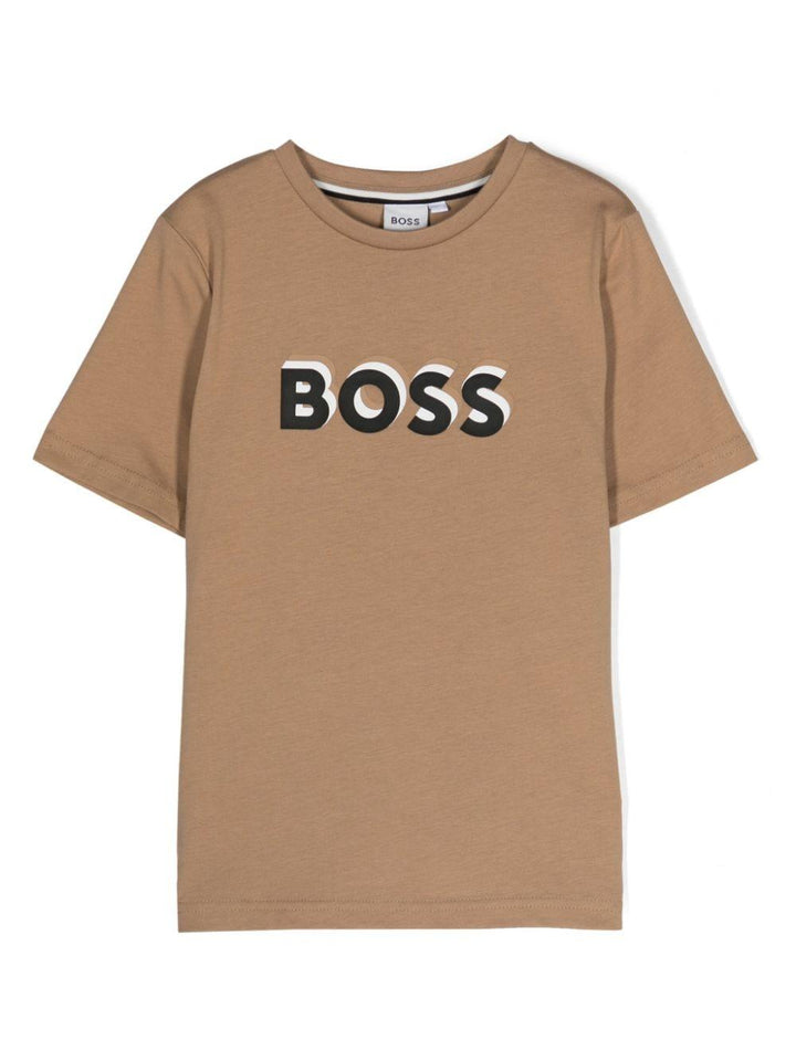 T-shirt bambino marrone orzo
