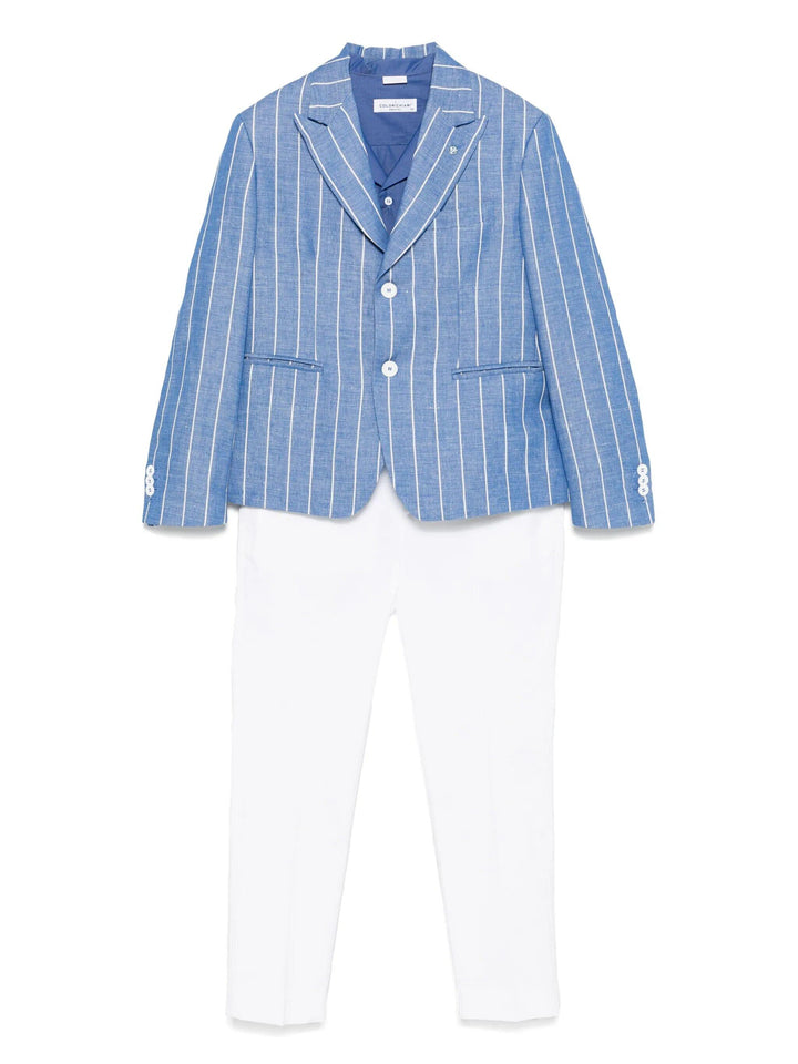 completo celeste/bianco bambino
