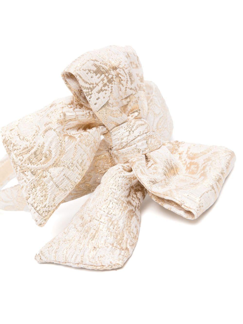Cerchietto bambina bianco crema
