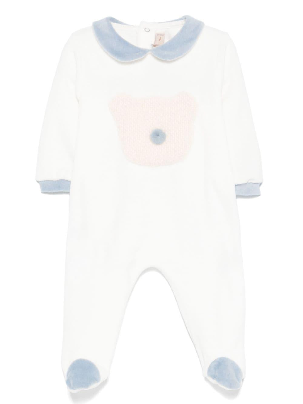 Tutina bianco/azzurro neonato