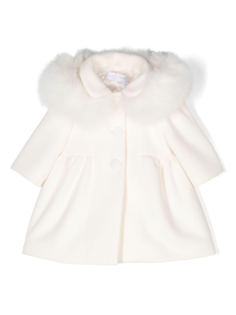 Cappotto bianco neonata